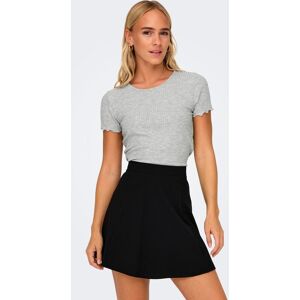 ONLY Rundhalsshirt »ONLEMMA S/S SHORT TOP NOOS JRS« Light Grey Melange Größe L (40)