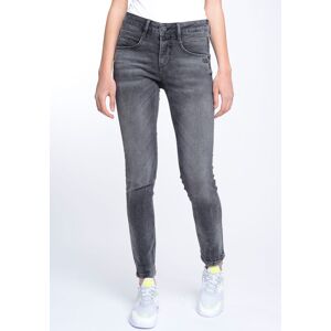 GANG Skinny-fit-Jeans »94MORA«, mit 3-Knopf-Verschluss und Passe vorne black used Größe 33 (42)