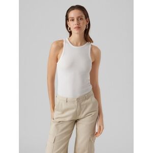 Vero Moda Tanktop »VMROMA S/L RIB TOP JRS NOOS« Bright White Größe M (38)