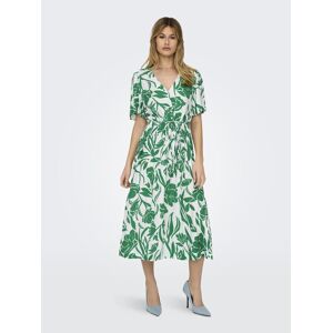 ONLY Sommerkleid »ONLHALIA S/S MIDI DRESS WVN NOOS« Cloud Dancer AOP:MATHILDE BIG FLOWER Größe XL (42)