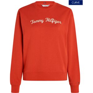 Tommy Hilfiger Curve Sweatshirt »CRV MDRN REG SCRIPT SWEATSHIRT«, Grosse Grössen hellrot Größe 50