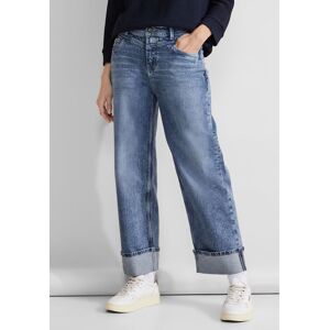 STREET ONE 5-Pocket-Jeans, mit geradem Bein und Elasthan authentic light blue washed Größe 28