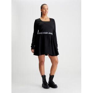 Calvin Klein Jeans Plus Skaterkleid »PLUS LOGO ELASTIC LS DRESS« Ck Black Größe 5XL (50)