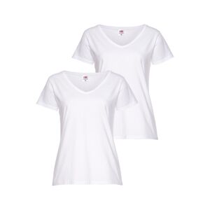Fruit of the Loom V-Shirt »Lady-Fit Valueweight V-Neck«, (Packung, 2 tlg.,... weiss Größe XXL (44)