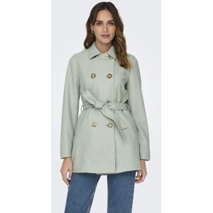 ONLY Kurzmantel »ONLNANCY LIFE FITTED TRENCH COAT OTW« Subtle Green Detail:MELANGE Größe XL (42)