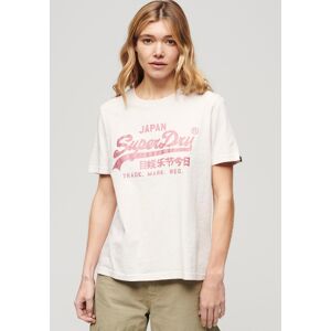 Superdry T-Shirt »METALLIC VL RELAXED T SHIRT«, Print-Shirt mit glitzerndem... Mauve Chalk Pink Größe XXS
