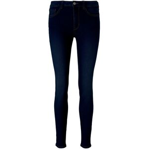 TOM TAILOR DENIM Damen Nela Extra Skinny Jeans, blau, Logo Print, Gr. S/32