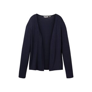 TOM TAILOR Damen T-Shirt Cardigan, blau, Uni, Gr. XS