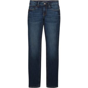 TOM TAILOR Damen Alexa Straight Jeans, blau, Uni, Gr. 32/32