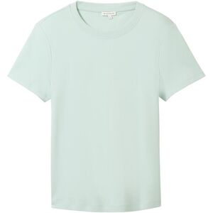 TOM TAILOR Damen Basic T-Shirt mit Rundhalsausschnitt, grün, Uni, Gr. XXXL