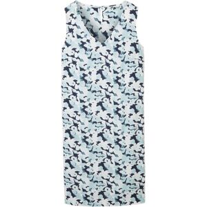 TOM TAILOR Damen Ärmelloses Kleid mit LENZING™ ECOVERO™, blau, Blumenmuster, Gr. 38