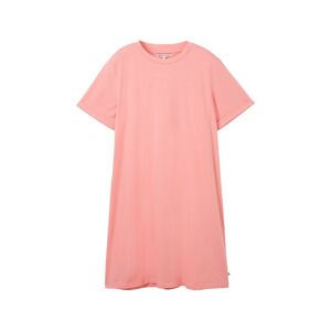 TOM TAILOR DENIM Damen Kurzes T-Shirt-Kleid, rosa, Melange Optik, Gr. XL