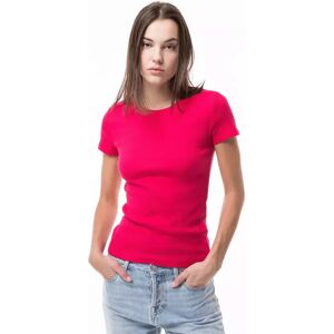 Manor Woman - T-Shirt, Rundhals, Kurzarm, Für Damen, Fuchsia, Größe M