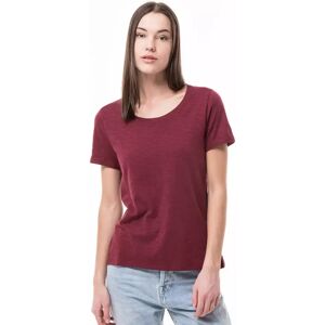 Manor Woman - T-Shirt, Rundhals, Kurzarm, Für Damen, Pflaume, Größe L