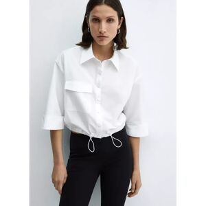 Mango - Shirt, Langarm, Für Damen, Weiss, Größe L