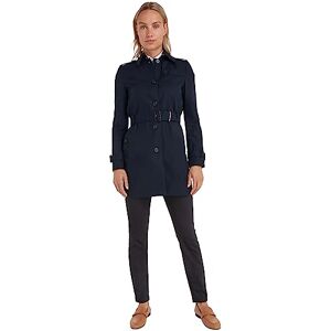 Tommy Hilfiger Damen Jacke Heritage Single Breasted Trench Übergangsjacke, Blau (Midnight), M