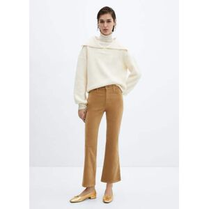 Mango Flared-Cordhose in Cropped-Länge - Mittelbraun - 34 - weiblich