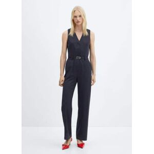 Mango Langer Streifenoverall - Dunkles Marineblau - XS - weiblich