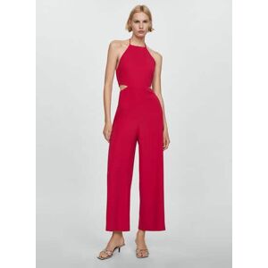 Mango Neckholder-Jumpsuit mit Schlitzen - Fuchsia - L - weiblich