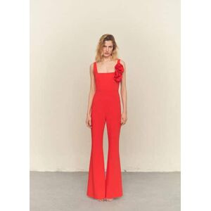 Mango Ausgestellter Jumpsuit mit Maxi-Blumen - Rot - XS - weiblich