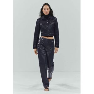 Mango Strukturierte Jeans-Kurzjacke Foil - Blau - S - weiblich