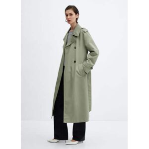 Mango Zweireihiger Trenchcoat - Khaki - L - weiblich