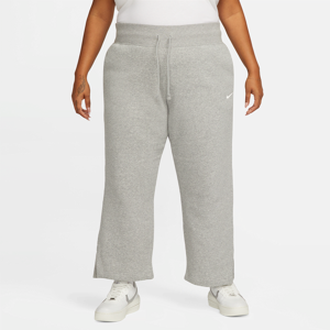 Nike Sportswear Phoenix FleeceTrainingshose mit hohem Taillenbund und weitem Bein für Damen (große Größe) - Grau - 1X