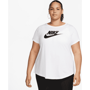 Nike Sportswear EssentialsDamen-T-Shirt mit Logo (große Größe) - Weiß - 2X