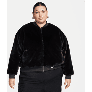 Nike SportswearWendbare Bomberjacke aus Kunstpelz für Damen - Schwarz - 3X