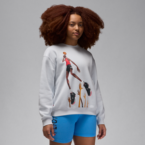 Jordan Artist Series by Darien BirksFleece-Sweatshirt mit Rundhalsausschnitt für Damen - Grau - XS (EU 32-34)