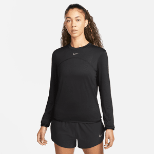 Nike Dri-FIT Swift Element UV Damen-Laufoberteil mit Rundhalsausschnitt - Schwarz - L (EU 44-46)