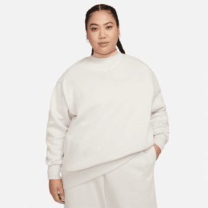Nike Sportswear Phoenix FleeceOversize Sweatshirt mit Rundhalsausschnitt (große Größe) - Braun - 1X
