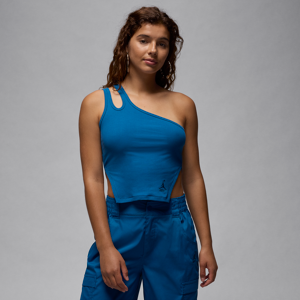 JordanAsymmetrisches Ripp-Tanktop für Damen - Blau - L (EU 44-46)