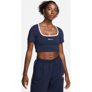 Nike Sportswear Kurz-T-Shirt mit Karree-Ausschnitt für Damen - Blau - S (EU 36-38)