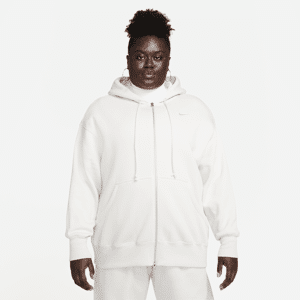 Nike Sportswear Phoenix Fleece Oversize-Damen-Hoodie mit durchgehendem Reißverschluss (große Größe) - Braun - 2X