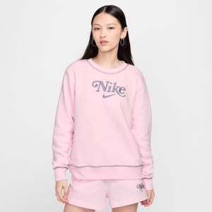Nike SportswearFleece-Sweatshirt mit Rundhalsausschnitt für Damen - Pink - XXL (EU 52-54)