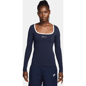 Nike Sportswear Longsleeve mit Karree-Ausschnitt für Damen - Blau - L (EU 44-46)