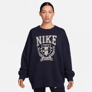 Nike SportswearExtragroßes Fleece-Sweatshirt mit Rundhalsausschnitt für Damen - Blau - S (EU 36-38)