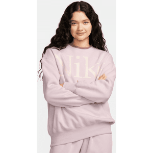 Nike Sportswear Phoenix FleeceOversize-Damen-Sweatshirt mit Logo und Rundhalsausschnitt - Lila - XL (EU 48-50)