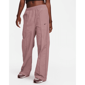 Nike Sportswear Everything WovensDamenhose mit mittelhohem Bund und offenem Saum - Lila - M (EU 40-42)