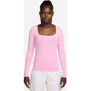 Nike Sportswear Longsleeve mit Karree-Ausschnitt für Damen - Pink - XL (EU 48-50)