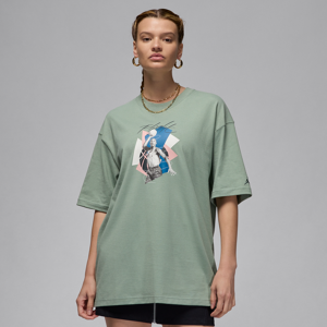 Jordan Oversize-T-Shirt mit Grafik für Damen - Grün - XS (EU 32-34)