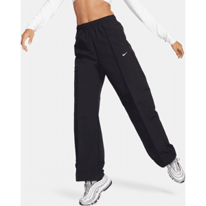 Nike Sportswear Everything Wovens Damenhose mit mittelhohem Bund und offenem Saum - Schwarz - XL (EU 48-50)