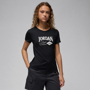 Jordan T-Shirt mit schmaler Passform und Grafik für Damen - Schwarz - M (EU 40-42)