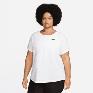Nike Sportswear Club Essentials Damen-T-Shirt (große Größe) - Weiß - 2X