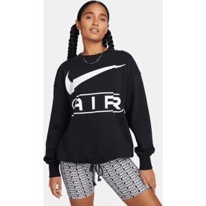 Nike AirOver-Oversized Rundhals-Sweatshirt aus French Terry für Damen - Schwarz - S (EU 36-38)