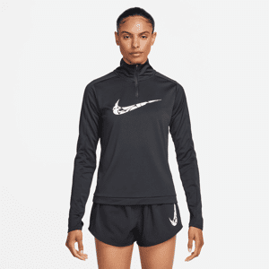 Nike Swoosh Dri-FIT-Midlayer mit Viertelreißverschluss für Damen - Schwarz - XXL (EU 52-54)