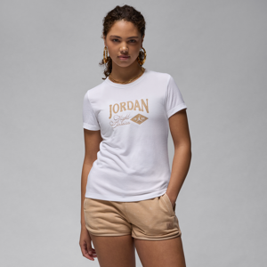 Jordan T-Shirt mit schmaler Passform und Grafik für Damen - Weiß - S (EU 36-38)