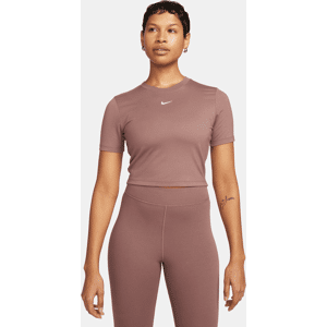 Nike Sportswear EssentialKurz-T-Shirt mit schmaler Passform für Damen - Lila - XXL (EU 52-54)