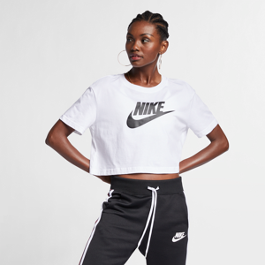 Nike Sportswear EssentialKurz-Logo-T-Shirt für Damen - Weiß - XS (EU 32-34)